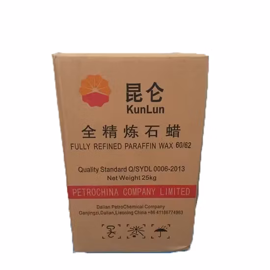 Cire Kunlun Cire Dalian Cire Fushun Cire de paraffine entièrement raffinée 56/58 58/60 Prix usine Cire de paraffine entièrement raffinée